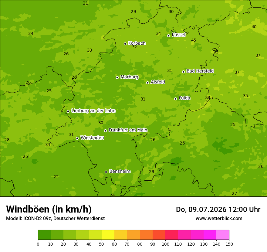 Maximale Windböen