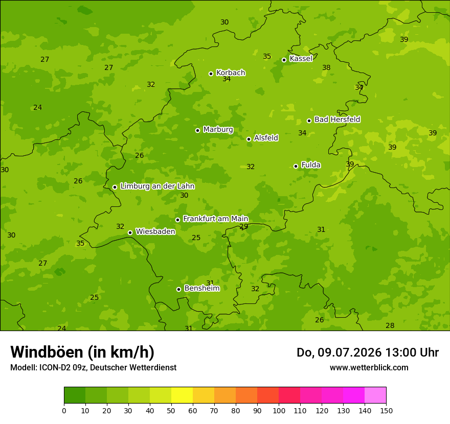 Maximale Windböen
