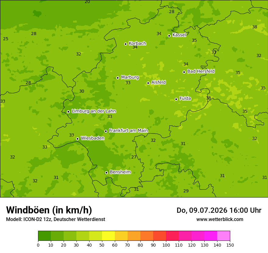 Maximale Windböen
