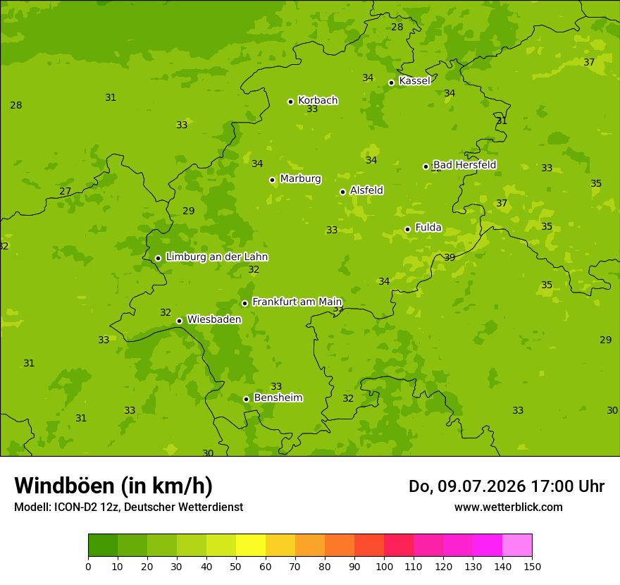 Maximale Windböen