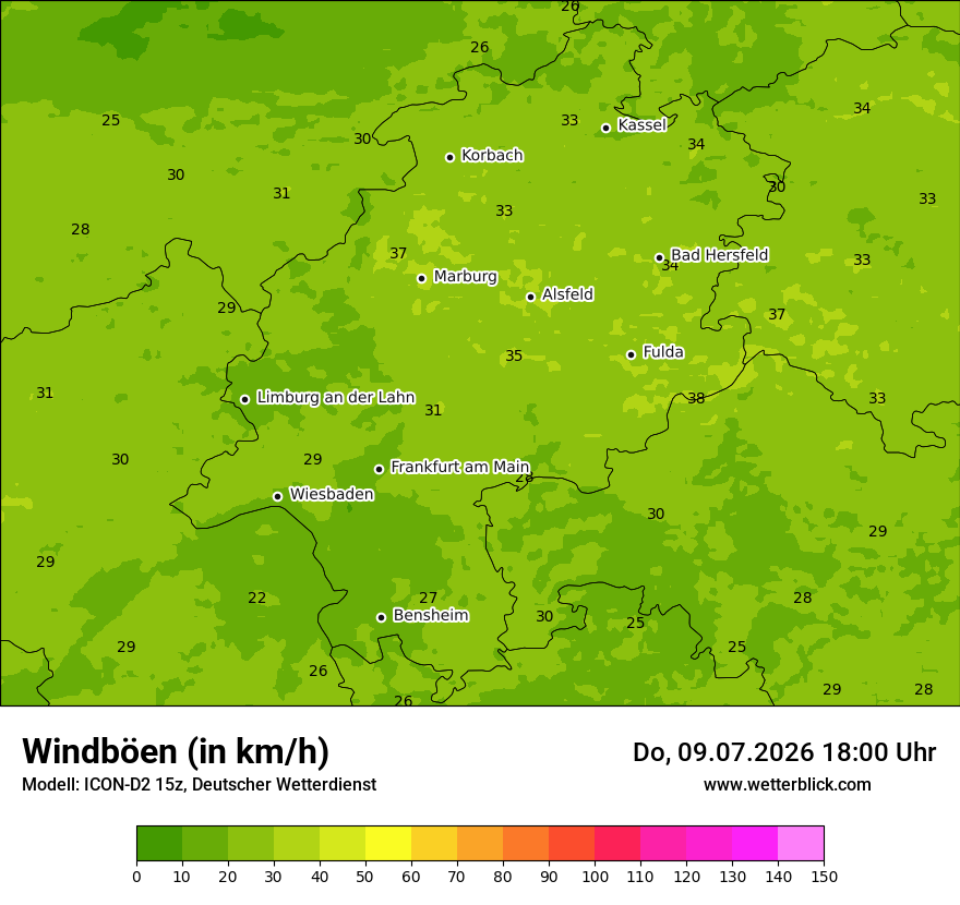 Maximale Windböen