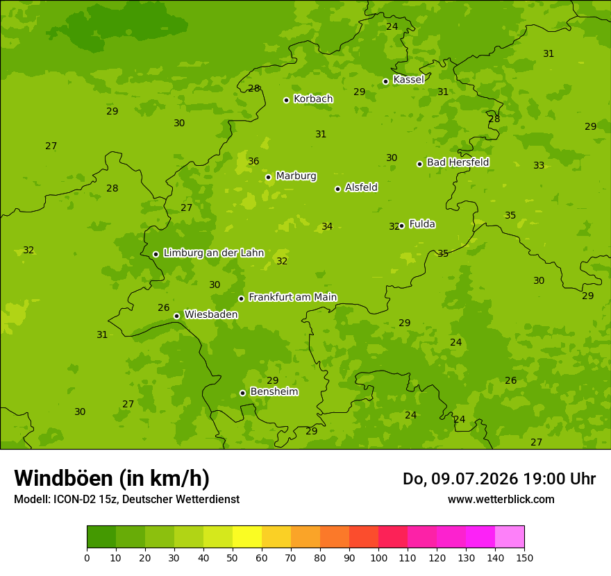 Maximale Windböen