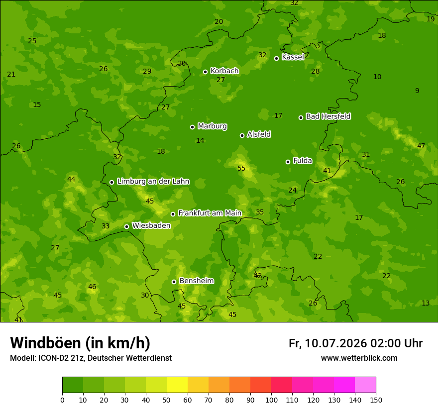 Maximale Windböen