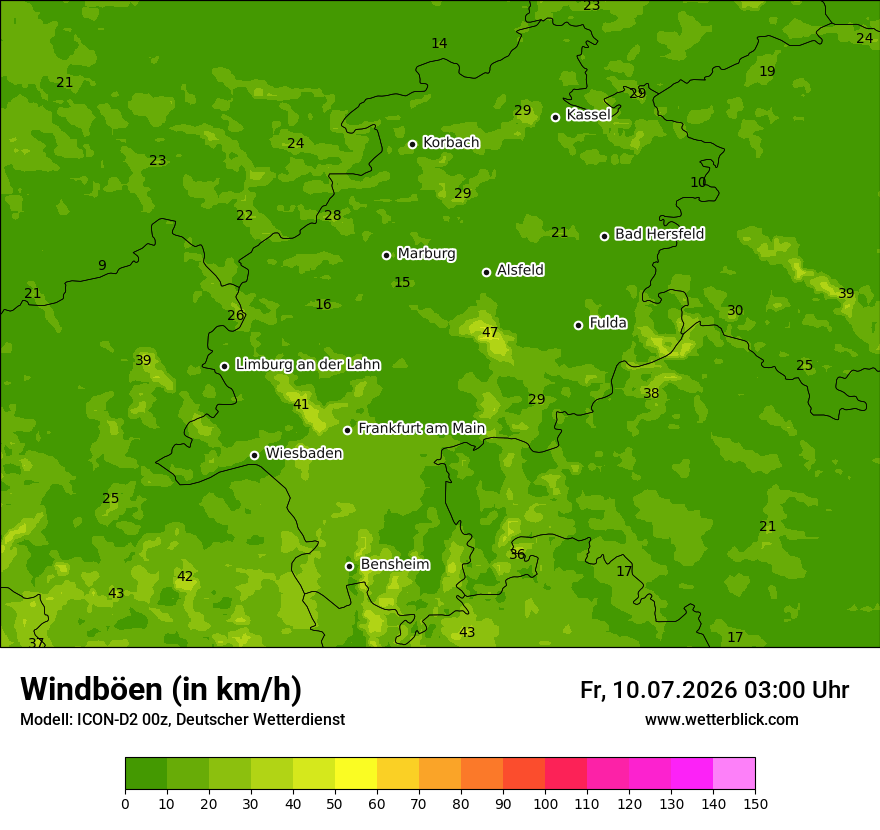 Maximale Windböen