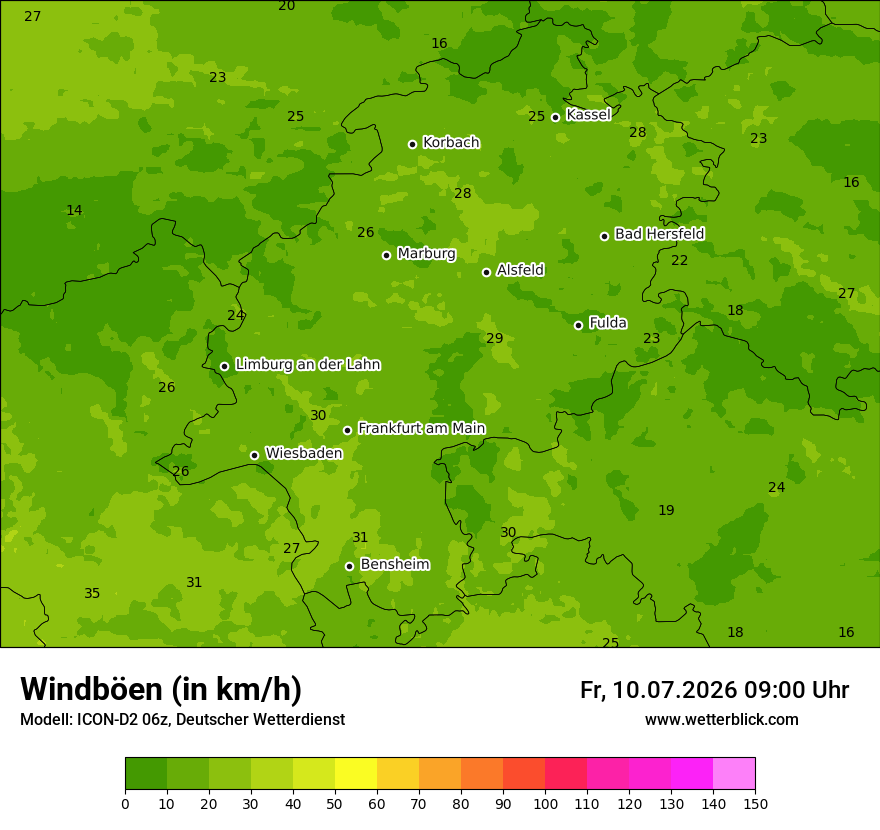 Maximale Windböen