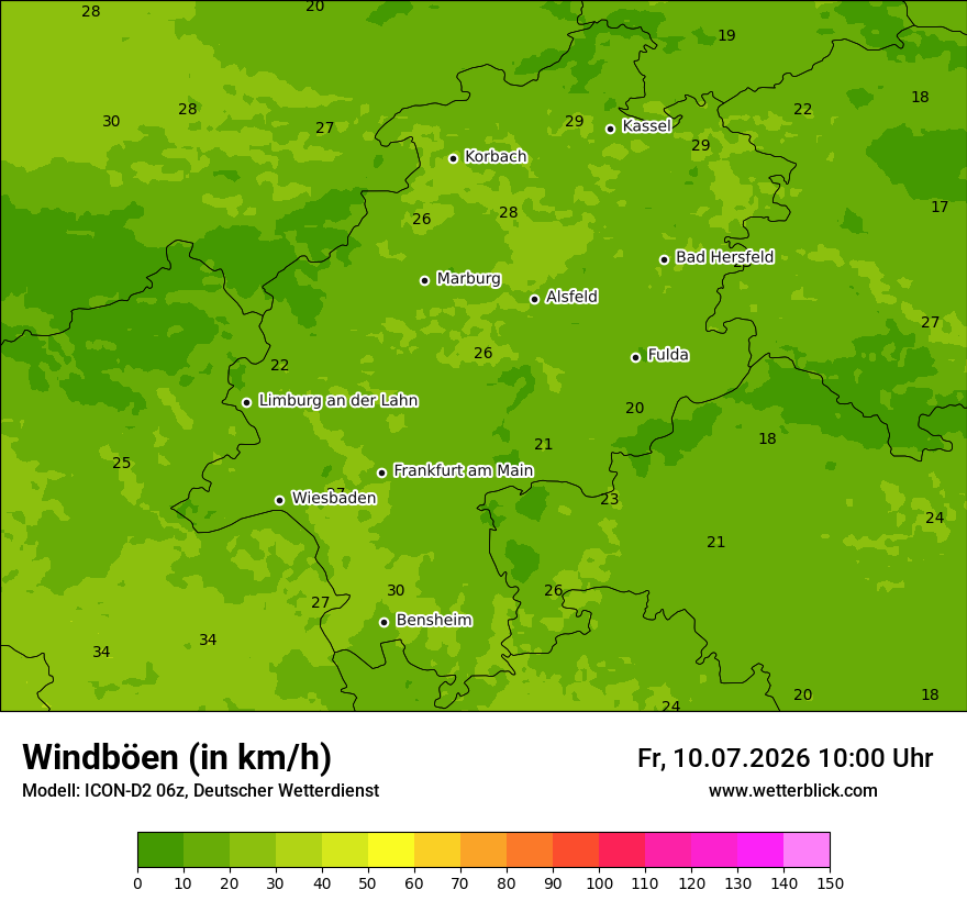 Maximale Windböen