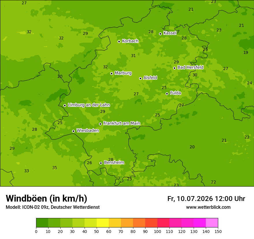 Maximale Windböen