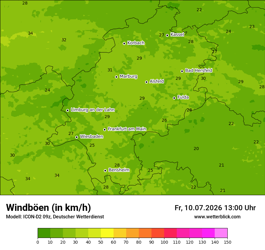 Maximale Windböen