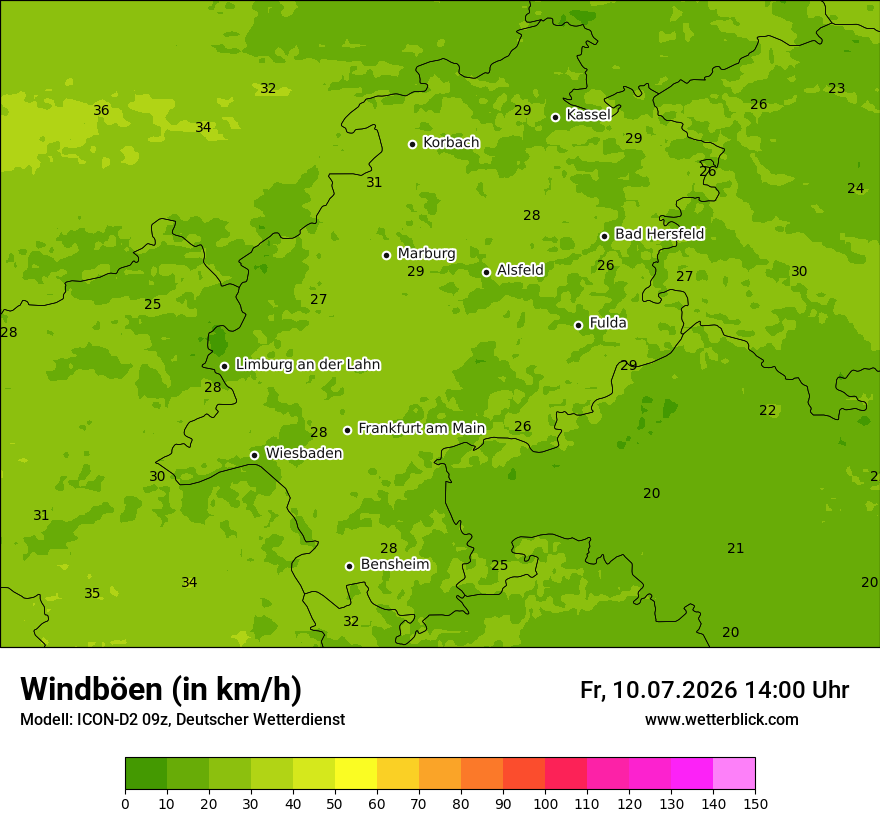 Maximale Windböen