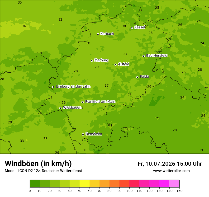 Maximale Windböen