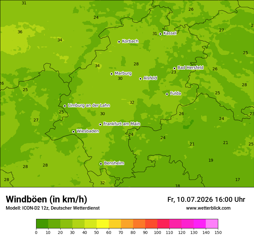 Maximale Windböen