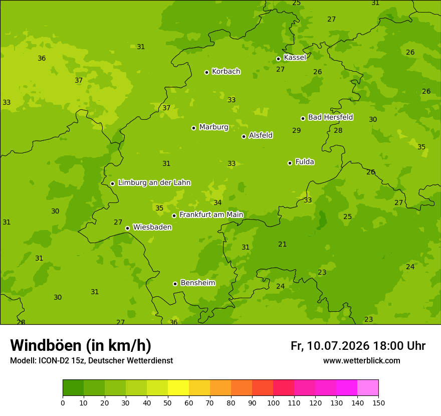 Maximale Windböen