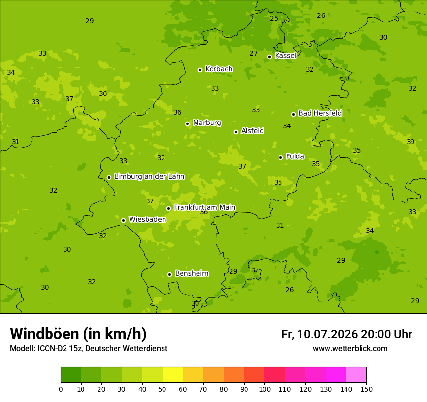 Maximale Windböen