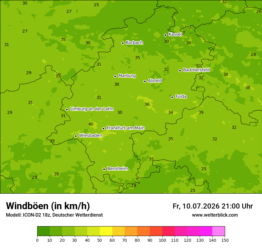 Maximale Windböen