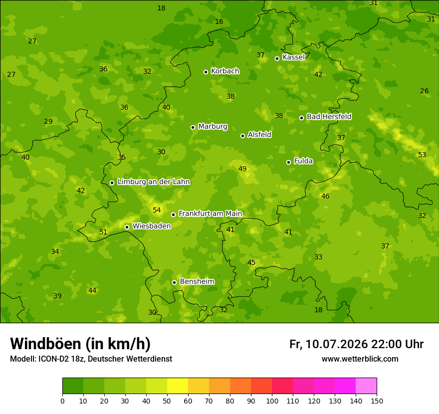 Maximale Windböen