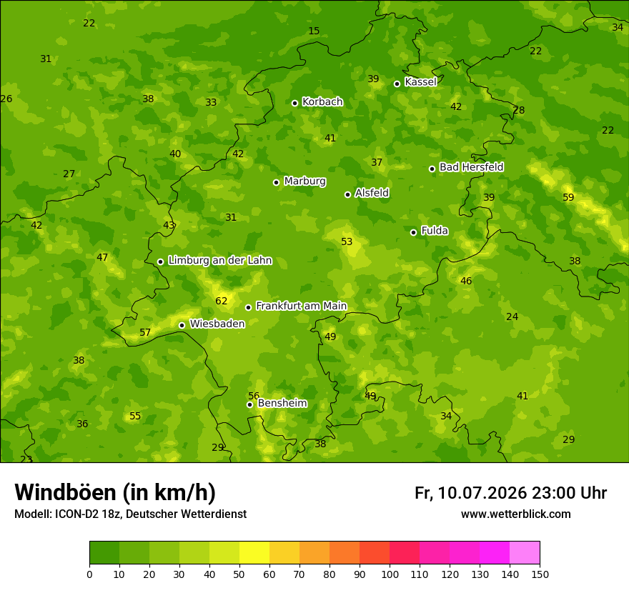 Maximale Windböen
