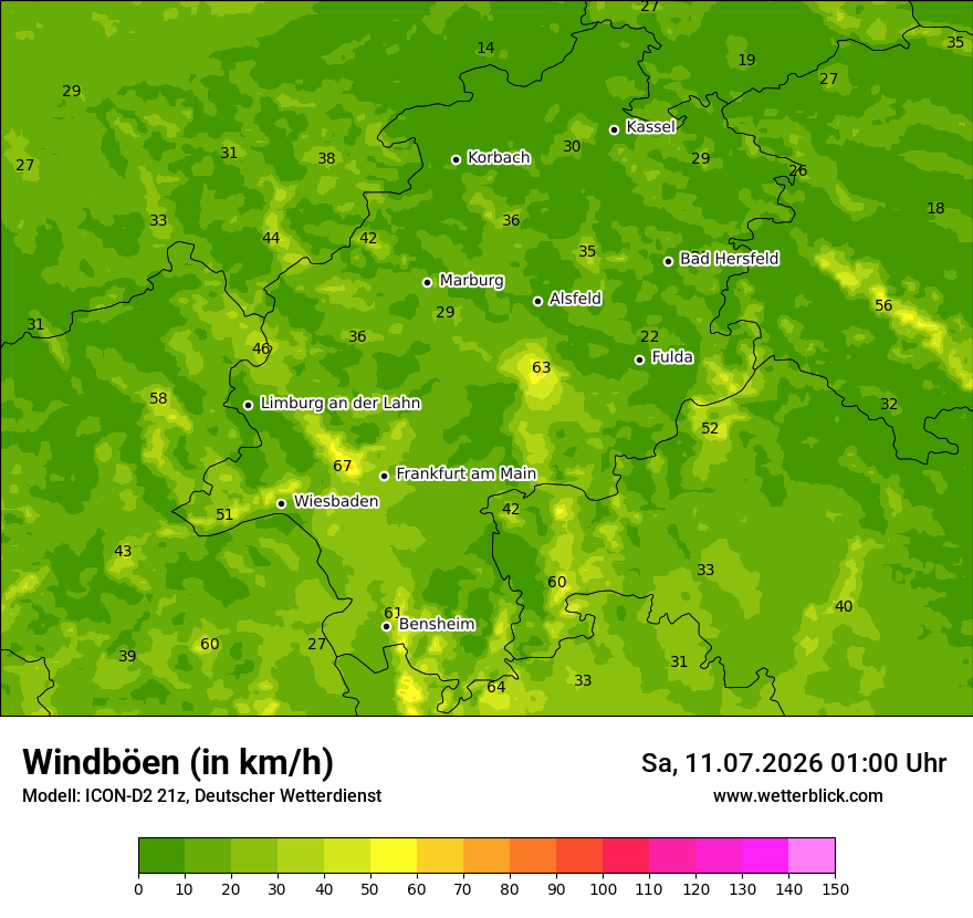 Maximale Windböen