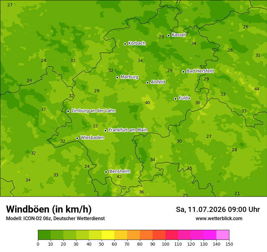 Maximale Windböen