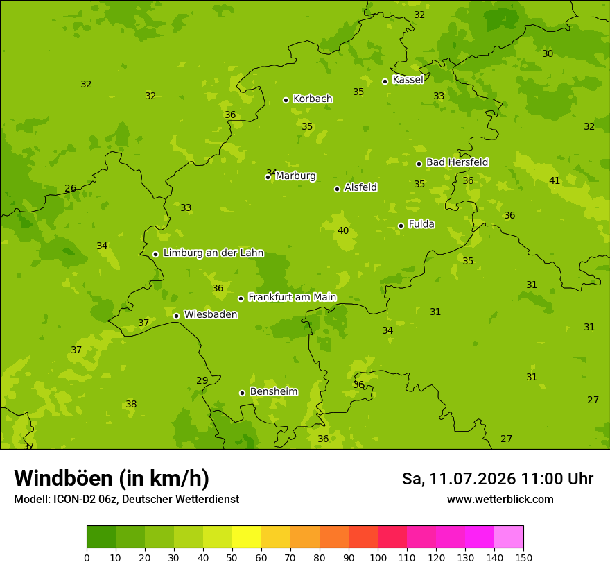 Maximale Windböen