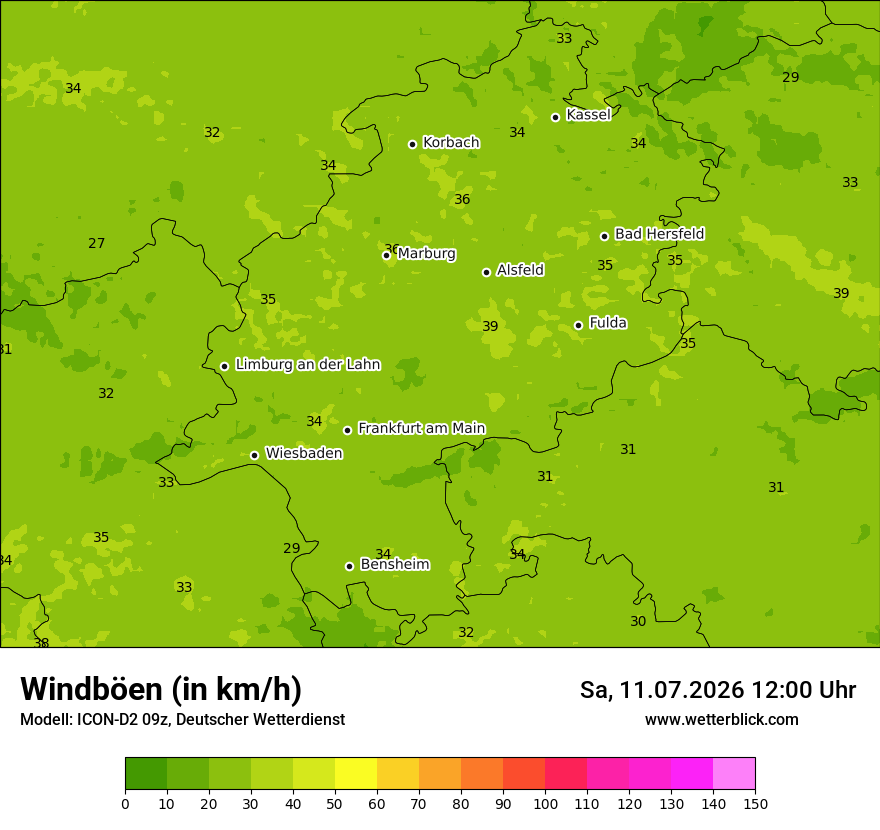 Maximale Windböen