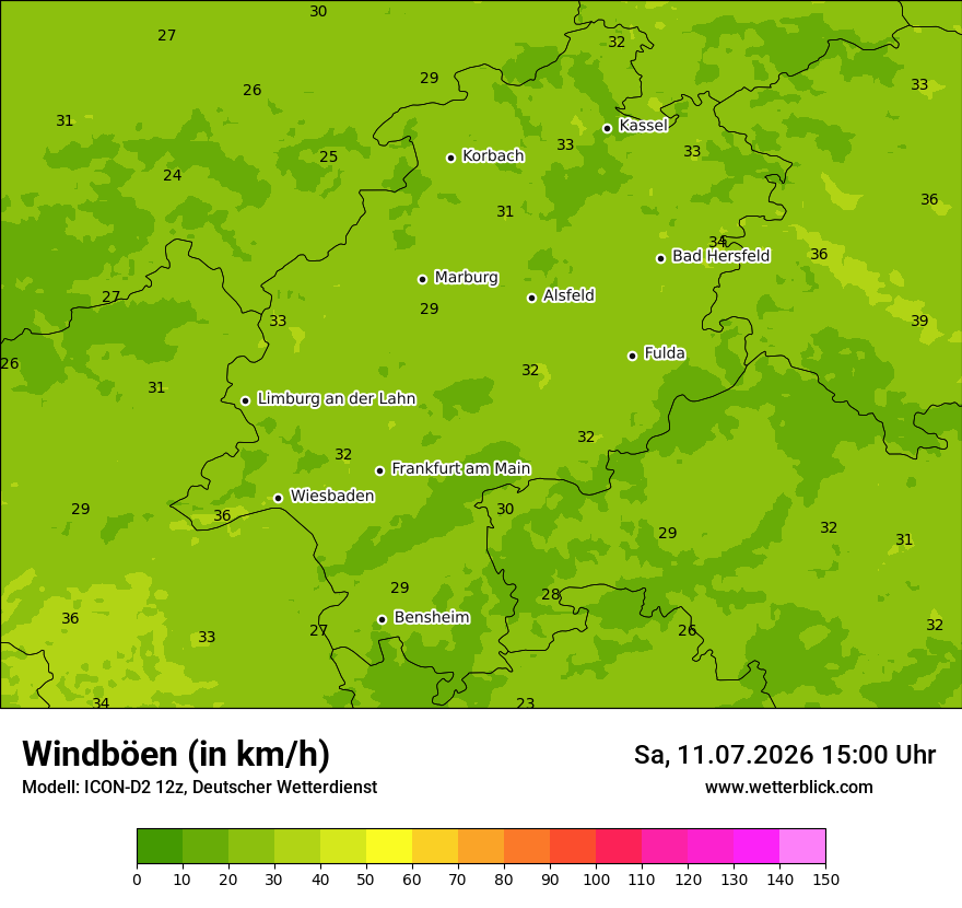 Maximale Windböen