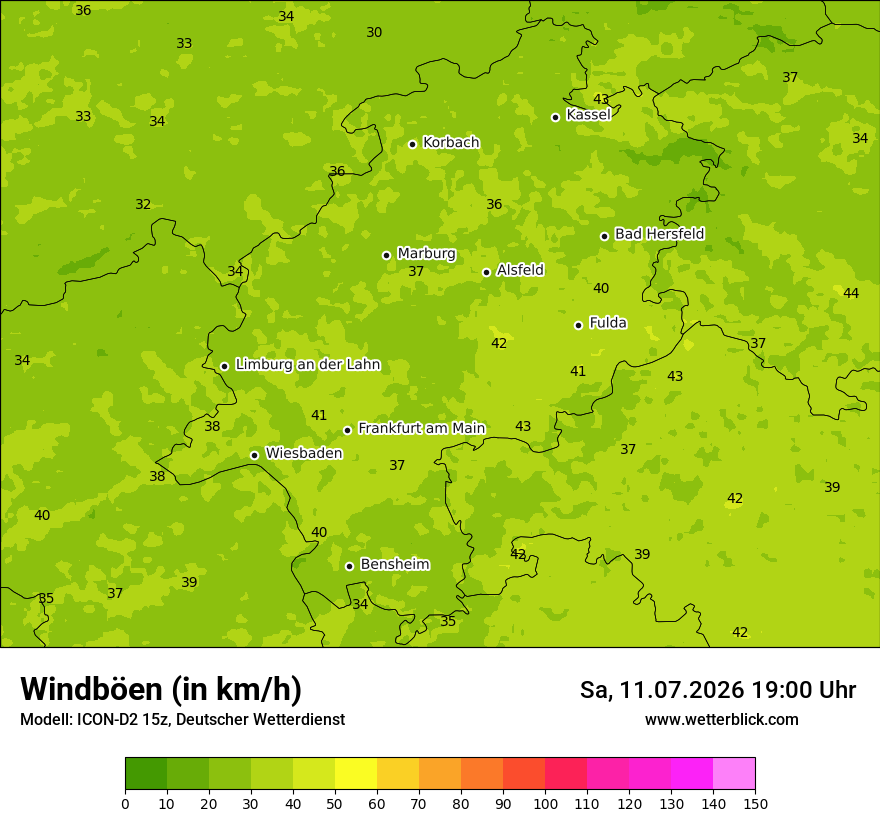 Maximale Windböen