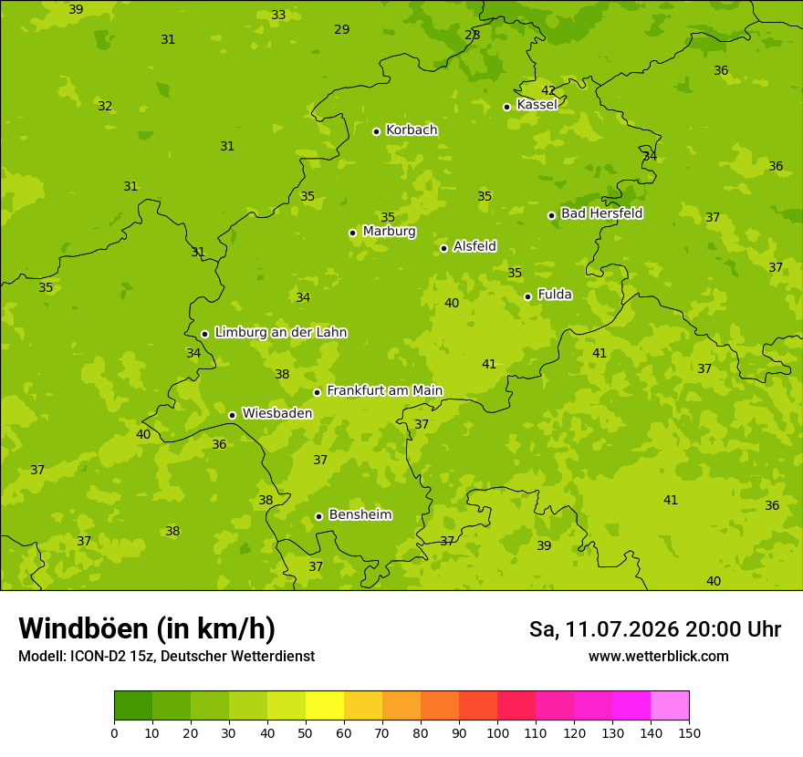Maximale Windböen