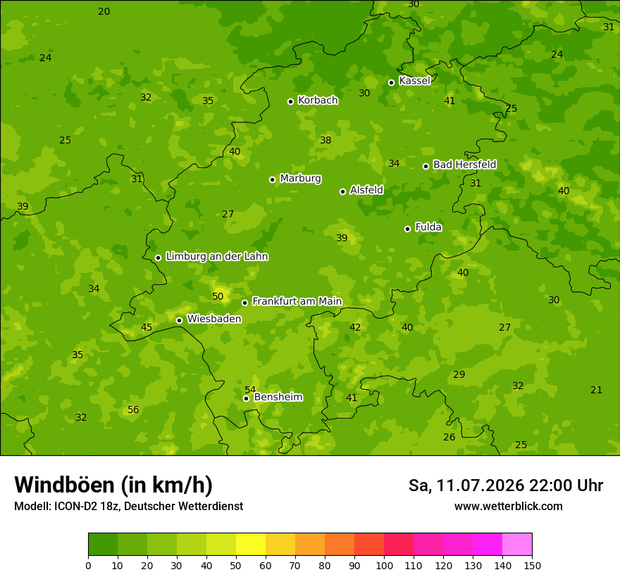 Maximale Windböen