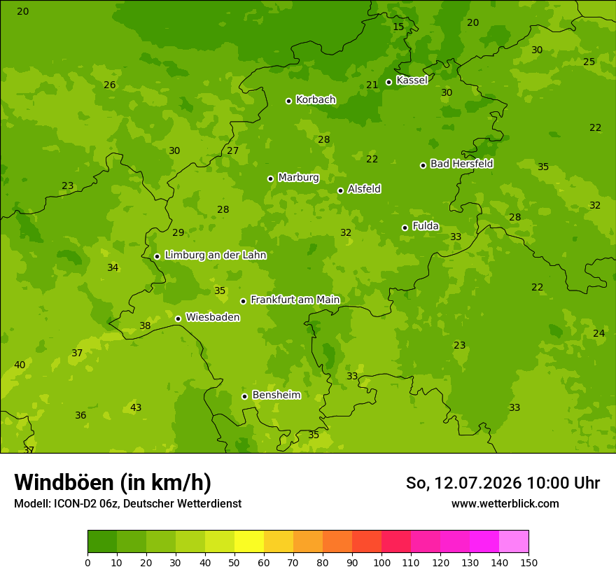 Maximale Windböen