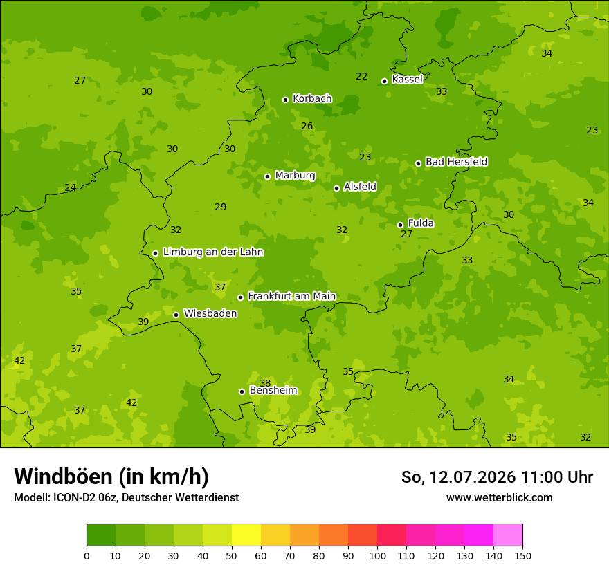 Maximale Windböen