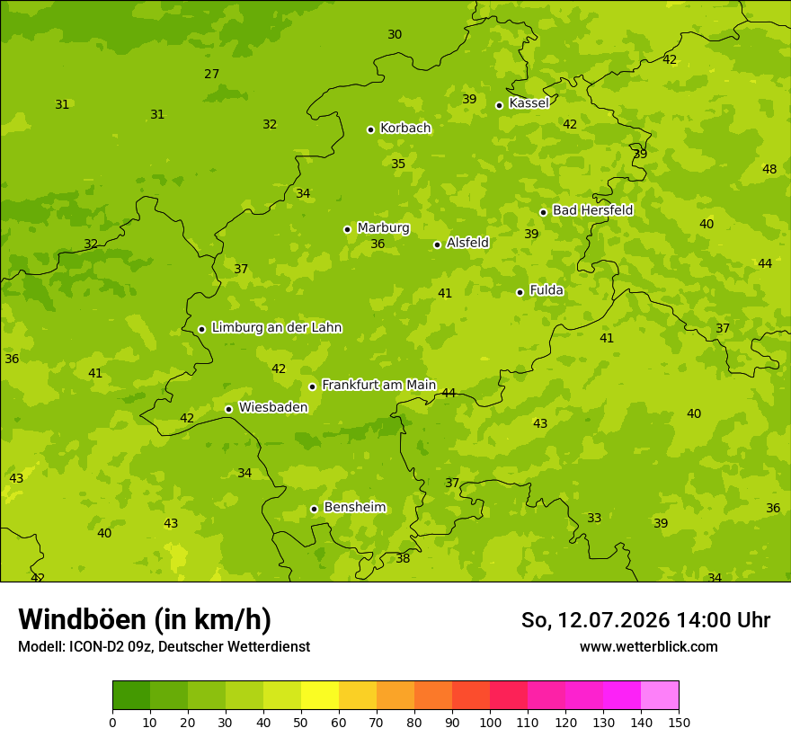 Maximale Windböen