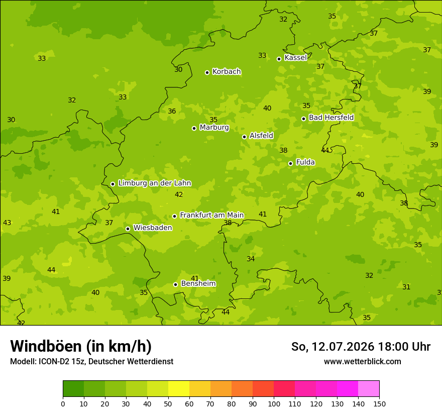 Maximale Windböen