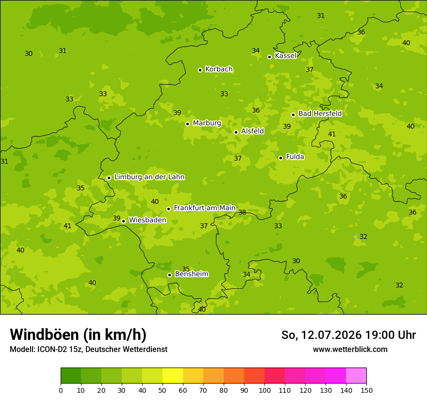 Maximale Windböen