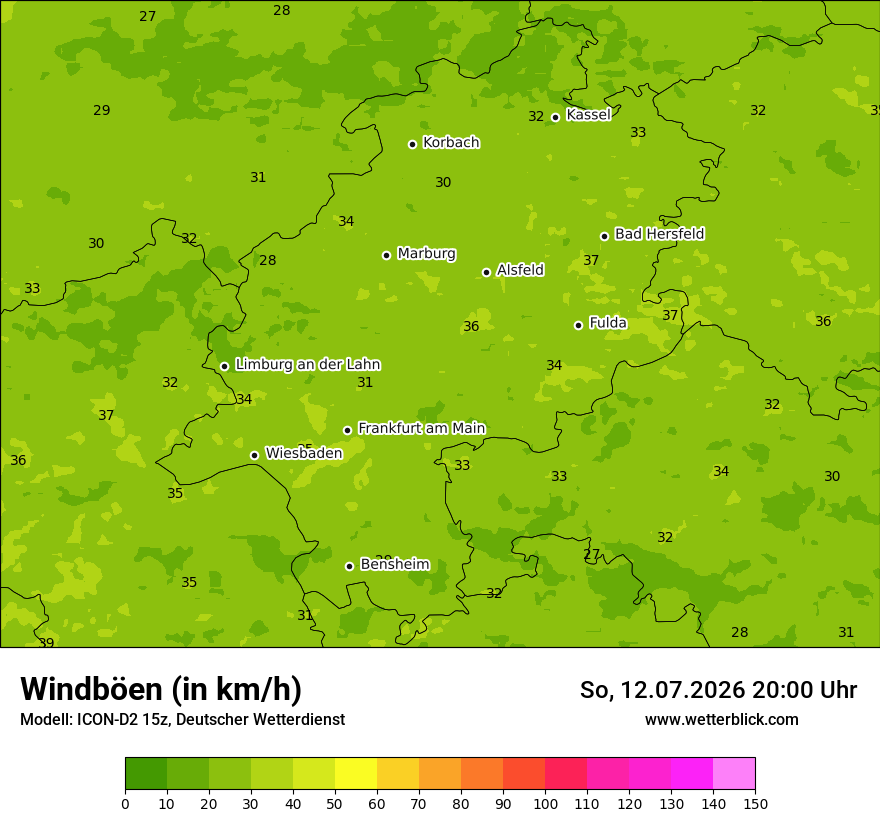 Maximale Windböen