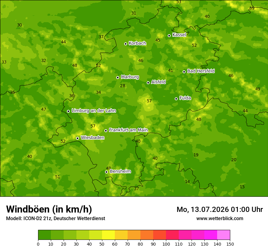 Maximale Windböen