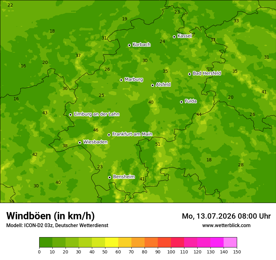 Maximale Windböen