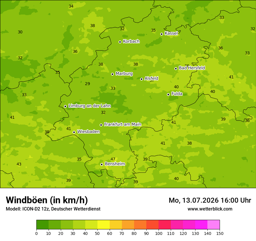 Maximale Windböen