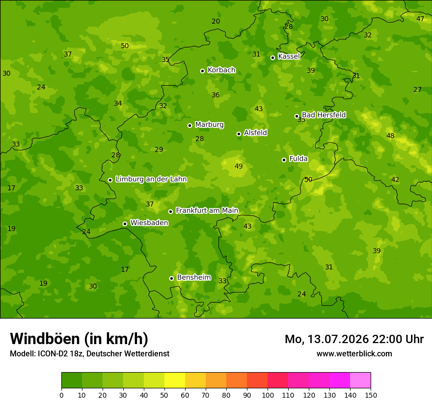 Maximale Windböen