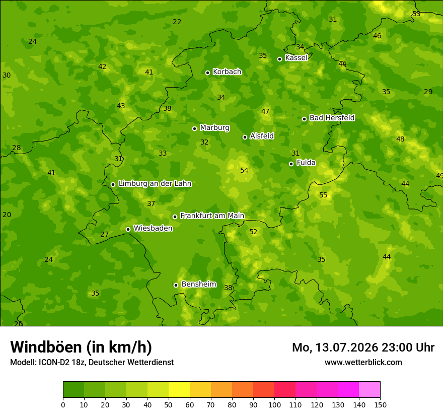 Maximale Windböen