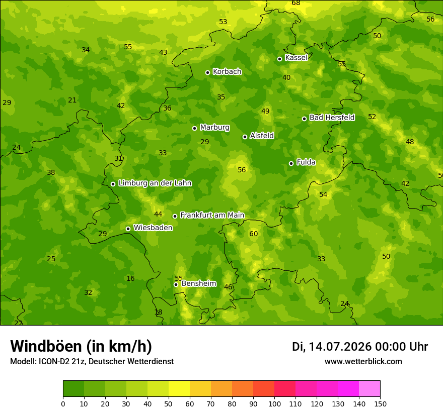Maximale Windböen