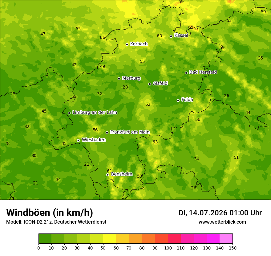 Maximale Windböen