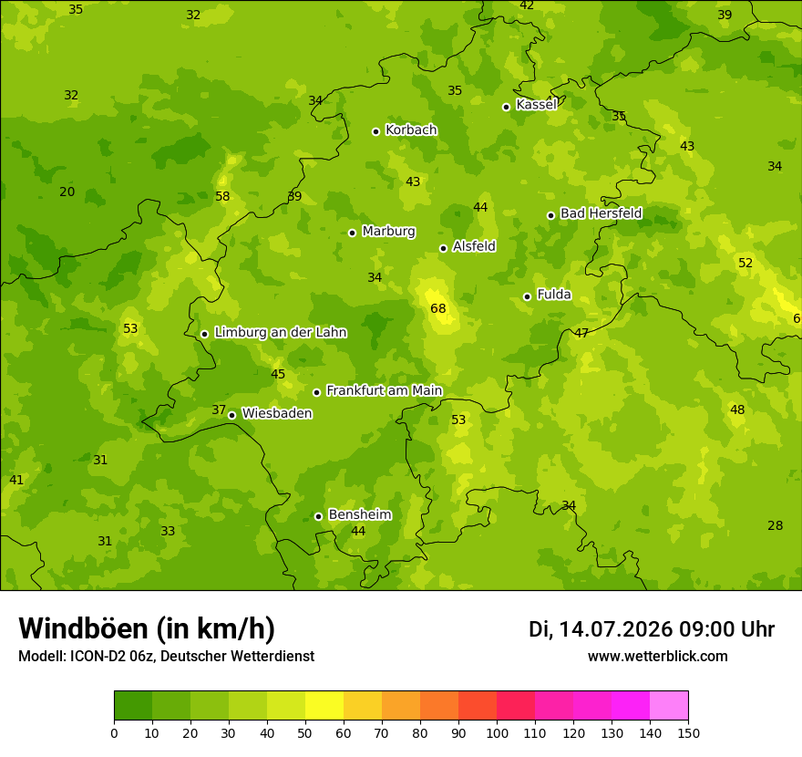 Maximale Windböen