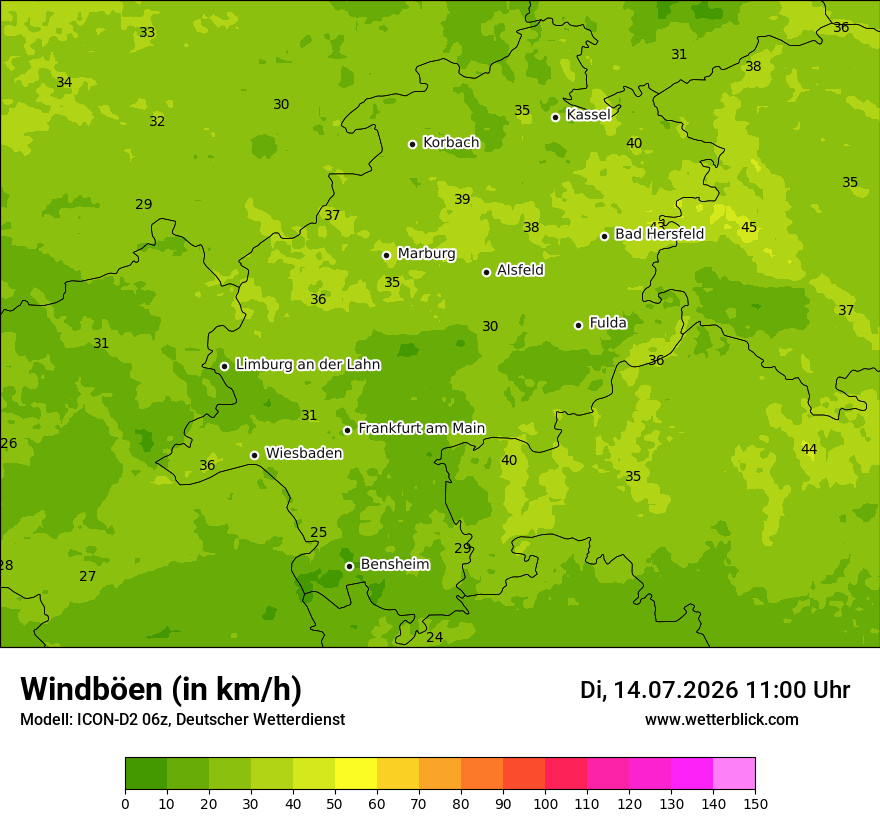 Maximale Windböen