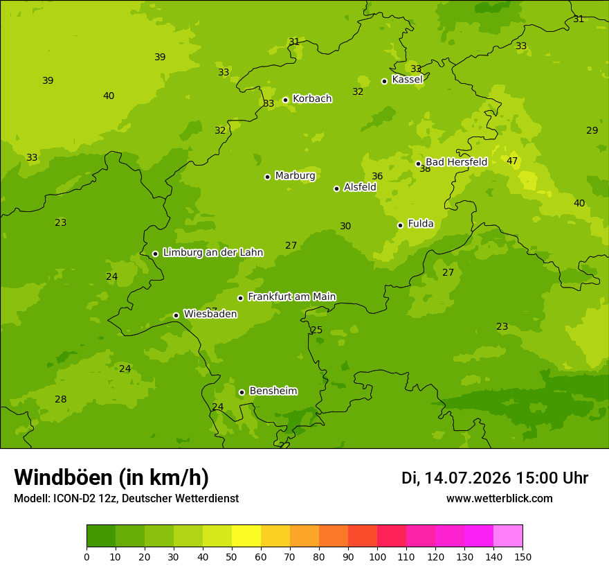Maximale Windböen