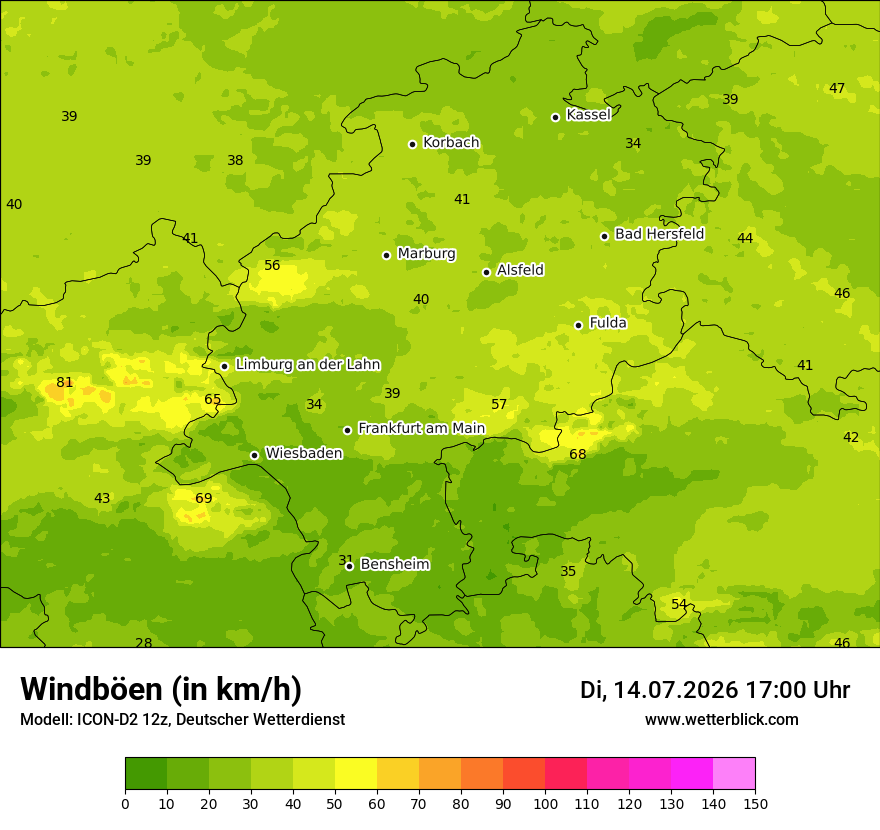 Maximale Windböen