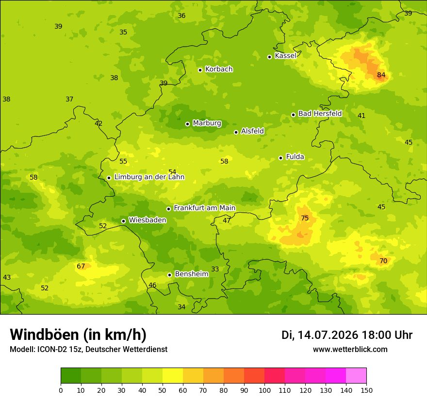 Maximale Windböen