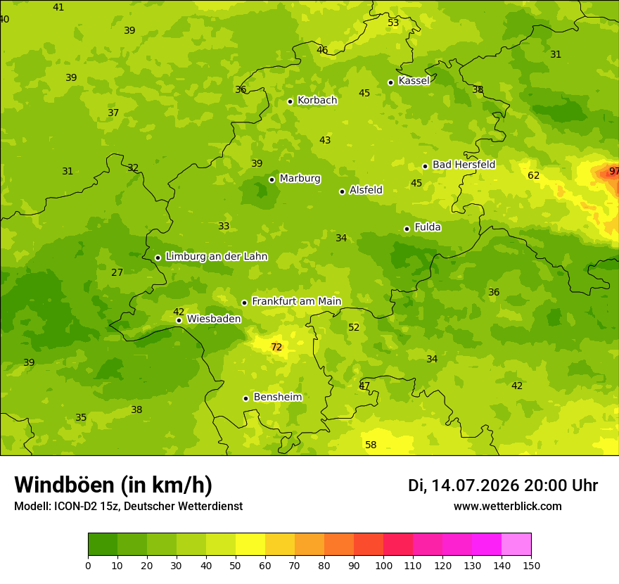 Maximale Windböen