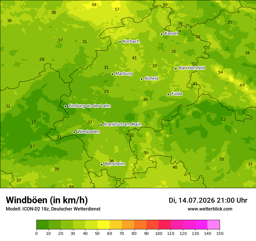 Maximale Windböen