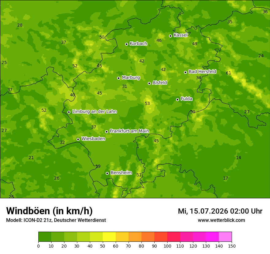 Maximale Windböen