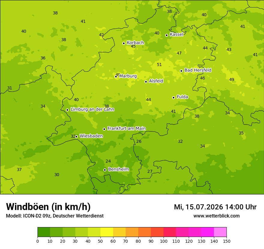 Maximale Windböen